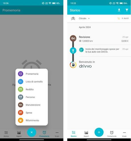 Aplicación de revisión de coches