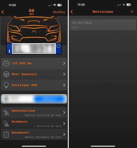 Aplicación de revisión de coches