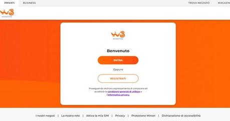 Cómo registrarse en el sitio web de WINDTRE