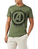 MARVEL T-Shirt Stencil Logo MILITARY GREEN L