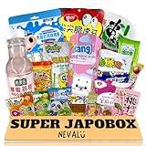 Super Japo Box NEVALÜ. Caja de Productos Asiaticos. Snacks, Golosinas, Bebidas y Galletas. Delicias Asiaticas.