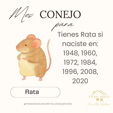 Horóscopo chino mes Conejo para la Rata, Buey Tigre y Conejo