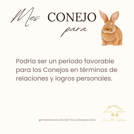 Horóscopo chino mes Conejo para la Rata, Buey Tigre y Conejo