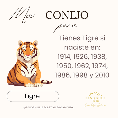Horóscopo chino mes Conejo para la Rata, Buey Tigre y Conejo