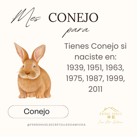 Horóscopo chino mes Conejo para la Rata, Buey Tigre y Conejo