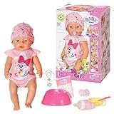 BABY born 827956 Magic Girl 43cm con Chupete Mágico - Muñeca con Funciones Realistas - Suave al Tacto, Articulaciones Móviles - Come, Duerme, Llora y Usa la Bacinica - 11 Accesorios - Rosa