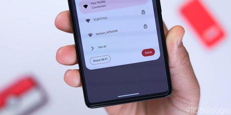 Opción para compartir Wi-Fi en marzo de 2024 Caída de funciones de píxeles