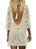 Mujer Trajes De BañO Suelto Borla Cubrir Tapa De Vestido De Bikini De Cover Up Playa (PequeñA Beige)