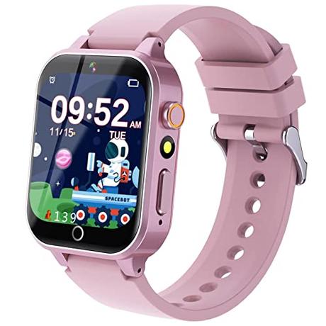 Reloj Inteligente Niño, Smartwatch Niños con 26 Juegos HD Cámara Alarma Reproductor de Música Podómetro Caloría Pantalla Táctil, Reloj Niño Juguetes Regalos para Niños Niñas 4-12