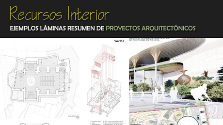 Láminas resumen construcciones arquitectónicas. Ejemplos