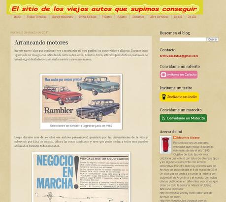 Hace trece años nació Archivo de autos como un blog