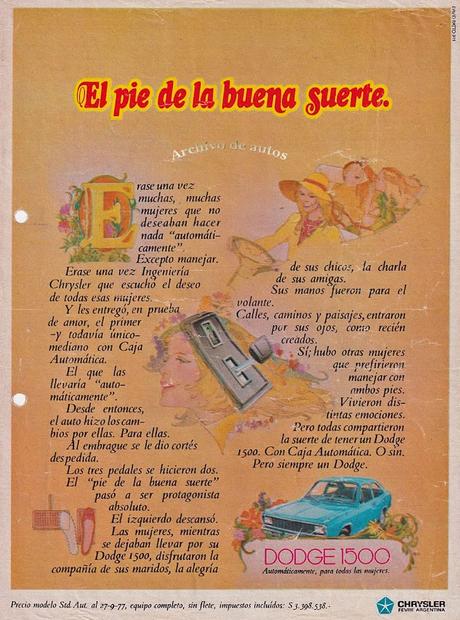 Dodge 1500 con caja automática en una publicidad para la mujer