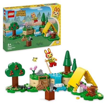 LEGO Animal Crossing Actividades al Aire Libre con Coni Juguete de Construcción Creativa con Tienda de Campaña y Minifigura de Conejita del Videojuego, Regalo para Niñas y Niños de 6 Años o Más 77047