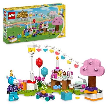 LEGO Animal Crossing Fiesta de cumpleaños de Azulino Juguete de Construcción Creativa con Minifigura del Unicornio del Videojuegos, Regalo para Niñas y Niños de 6 Años o Más 77046
