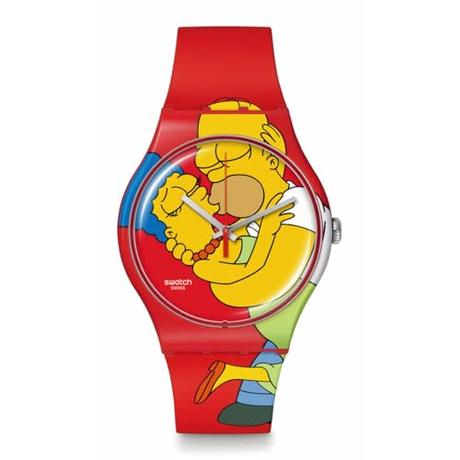 Swatch Montre Collection The Simpsons Swett Embrace Edition Saint Valentin