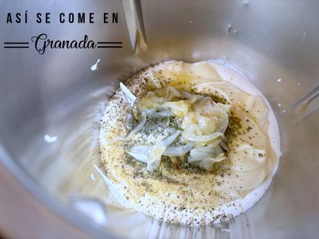 Calabaza frita con salsa Ranchera