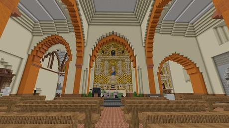 Iglesia de Nuestra Señora de Arbás, Gordaliza del Pino (León) en Minecraft.