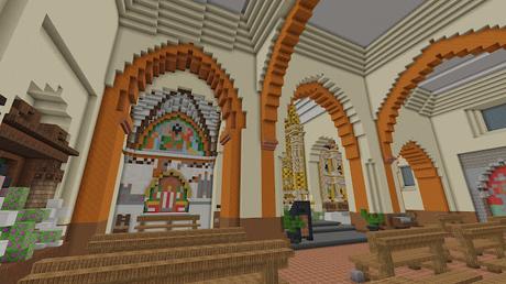 Iglesia de Nuestra Señora de Arbás, Gordaliza del Pino (León) en Minecraft.