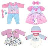Ropa para muñecas de 36 a 43 cm Pulgadas, 4 Paquetes (no Incluye muñecas)