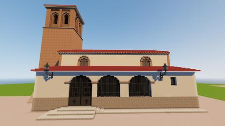 Iglesia de los santos Justo y Pastor, Celada de Cea (León) en Minecraft.