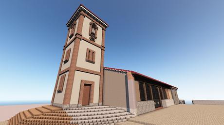 Iglesia de San Andrés, Joara (León) en Minecraft.