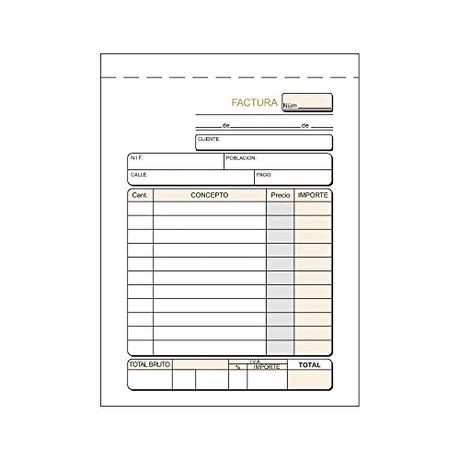 CABLEPELADO Talonario facturas | Libro de factura | Factura simplificada | Sin copia | Papel litográfico | Encolados con matriz de corte | Tamaño A6 - (14.8 cm x 10.5 cm) | Castellano | 80 hojas