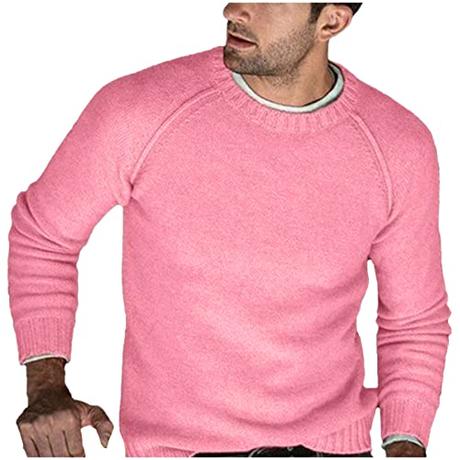 Anuncios de factura mensual para mi cuenta de hombres otoño e invierno sólido ayuno cálido cárdigan abrigo de punto abrigo vintage invierno, Rosa., S