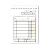 CABLEPELADO Talonario facturas | Libro de factura | Factura simplificada | Sin copia | Papel litográfico | Encolados con matriz de corte | Tamaño A6 - (14.8 cm x 10.5 cm) | Castellano | 80 hojas