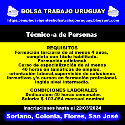 Técnico-a de Personas (Interior)