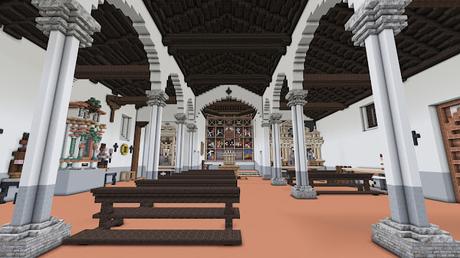 Iglesia de los Santos Facundo y Primitivo, Villaselán (León) en Minecraft.