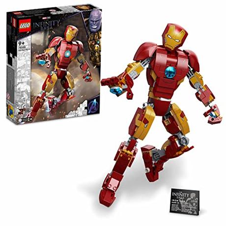 LEGO 76206 Marvel Figura de Iron Man, Juguete de Construcción, Vengadores: La Era de Ultron, Infinity Saga, Regalo Cumpleaños Niño Colegio