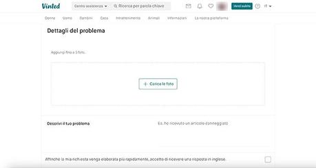 Cómo informar en Vinted
