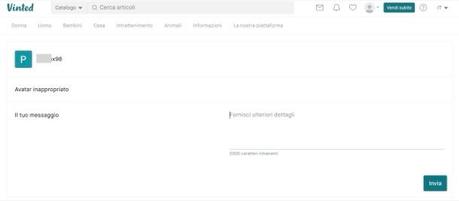 Cómo informar en Vinted