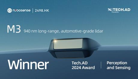 RoboSense gana el premio Tech.AD 2024 con su sensor M3 por percepción y detección RoboSense gana el premio Tech.AD 2024 con su sensor M3 por percepción y detección