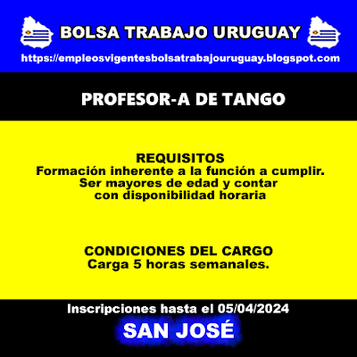 PROFESOR-A DE TANGO PROFESOR-A DE TANGO