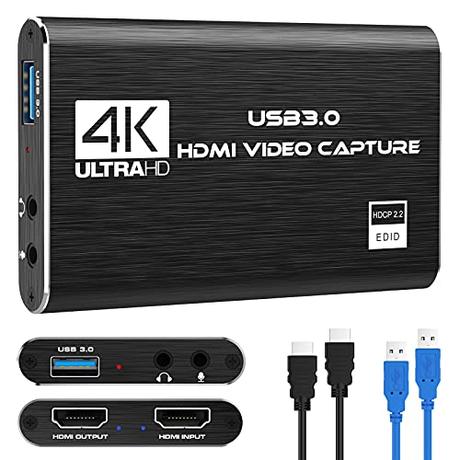 Rybozen Game Capture Tarjeta USB 3.0 Video Card HD 1080P HDMI grabación de vídeo con transmisiones en Directo, Dispositivo de Streaming para Windows Linux OS X System