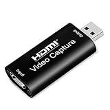 yummici Capturadora De Video, 4K HDMI a USB 3.0 Vídeo Game Capture 1080P 60FPS, Transmisión en Vivo para Juegos, Enseñanza, Videoconferencia