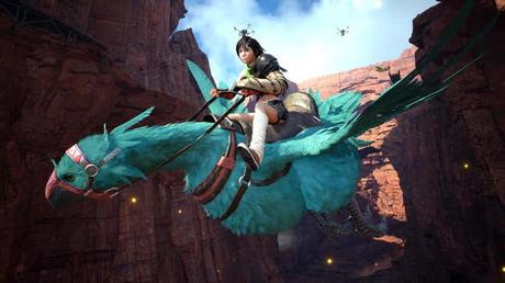 Yuffie monta un chocobo.