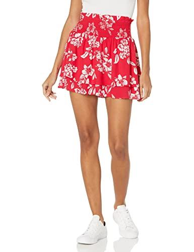Superdry Skirt Vintage Ruffle Smocked Skirt Floral Red 38 Mujer