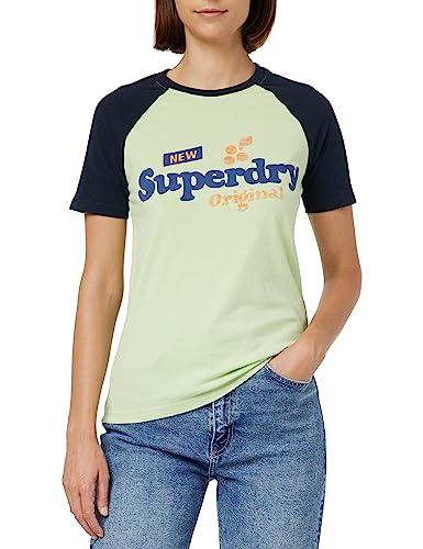 SUPERDRY Vintage Cooper Classic RGN tee W1011117A Foam Green/Navy 14 Mujer