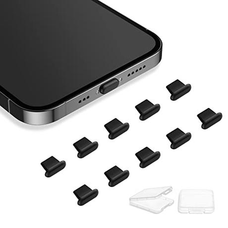 AUSOZL 10 tapones de silicona para el polvo compatible con iPhone 14 Plus Pro Max, tapón antipolvo compatible con iPhone 14, 13, 12, 11 X Mini iPad y Airpods