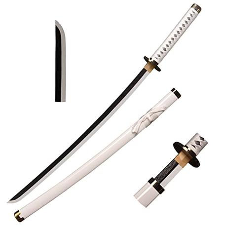 Skyward Blade Espada de Madera Roronoa Zoro Katana, Anime Original Textura Japonesa Samurai Espada, Wado Ichimonji Katana para Colección Cosplay