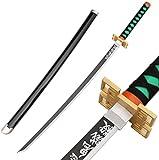 ZNLVZSH Espada samurái de Madera Demon Slayer Blade, Anime Cosplay Ninja Sword Props, para fanáticos de Navidad o cumpleaños Amantes del Anime Juguetes Decorativos, 41 Pulgadas, Tokitou Muichirou