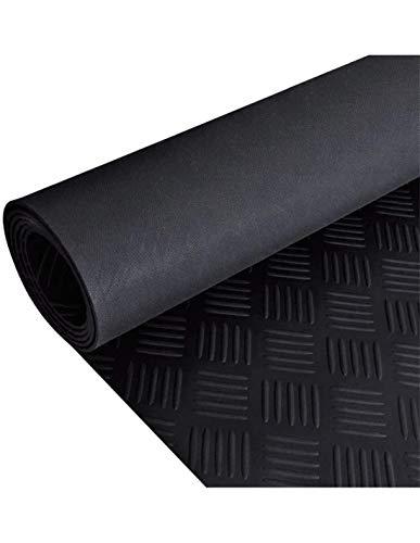 JARDIN202 - Estera Antideslizante Suelo Caucho Goma | Placa de Cuadros | Varias Medidas | 2X 1 m Placa de Cuadros -