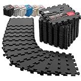 Esterilla Fitness Puzzle para Suelos de Gimnasio | Set de Protección Goma Espuma Losas Caucho para Máquinas de Deporte, Alfombrilla Protector Expandible Tatami Tapiz Alfombra Colchonetas Pesas Gym