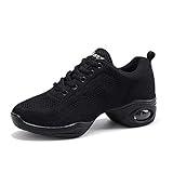 Split Sole Athletic - Zapatillas ligeras para entrenamiento de jazz, Negro Air Cushion, 38 EU