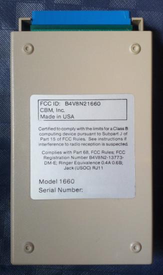 Commodore 64C: Modem/300 Modelo 1660