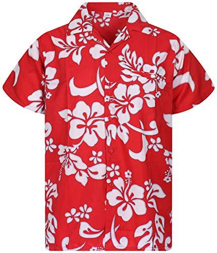 V.H.O. Funky Camisa Hawaiana, Hibiscus, farrari, XS