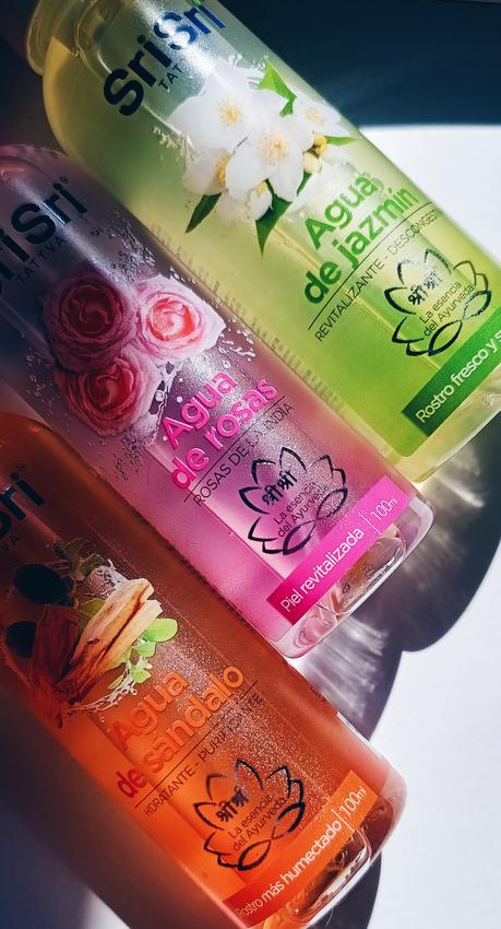 Aguas florales para que sirven argentina Sri Sri opinión agua de rosas sándalo jazmin