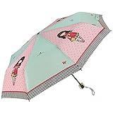 Santoro-Gorjuss Paraguas plegable manual | Every summer | Verde clarito y rosa